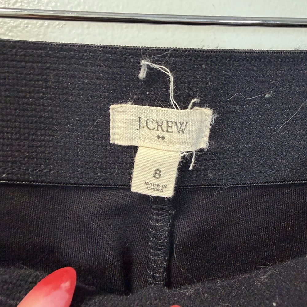 J Crew Womens Pixie Pant Black Side Zip Skinny Leg Trousers 8 Business Casual - Picture 3 of 6